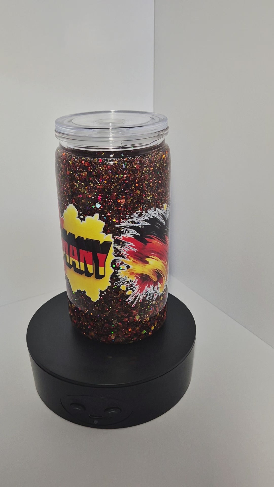 Glitzer Trinkbecher Deutschland Fussball
