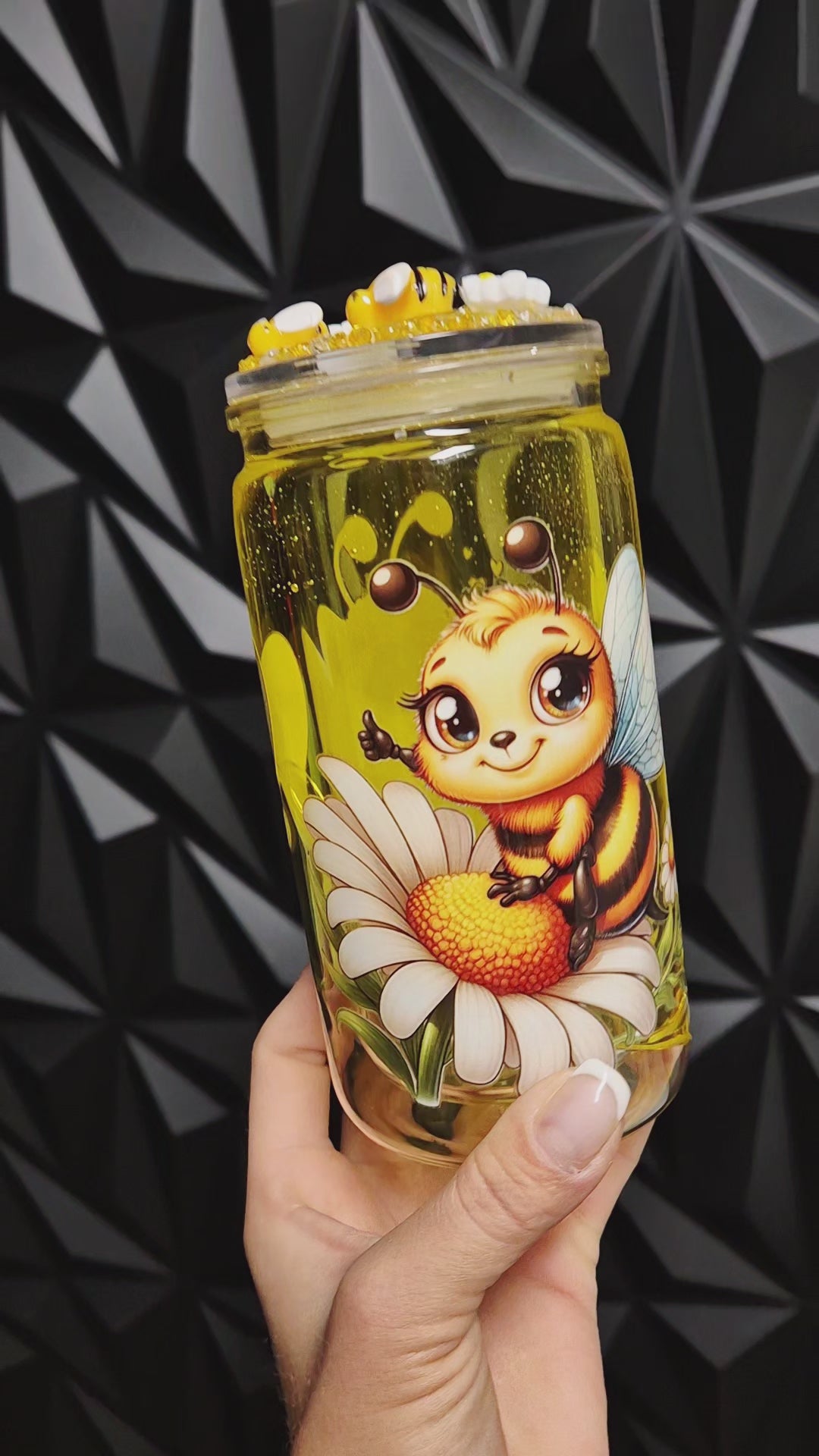 Honigeffekt Trinkbecher  Biene