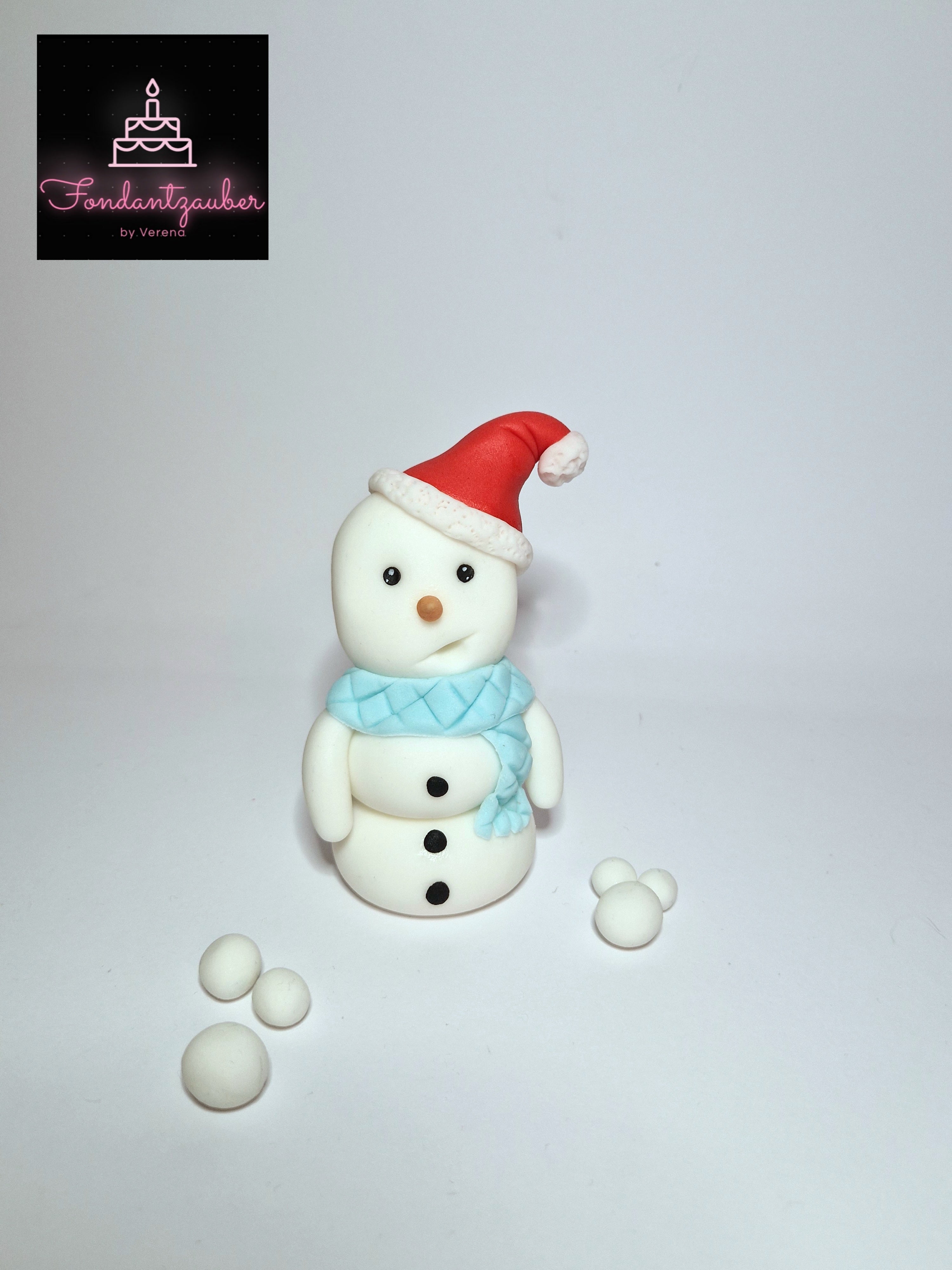 Fondantfigur Schneemann , Tortendeko