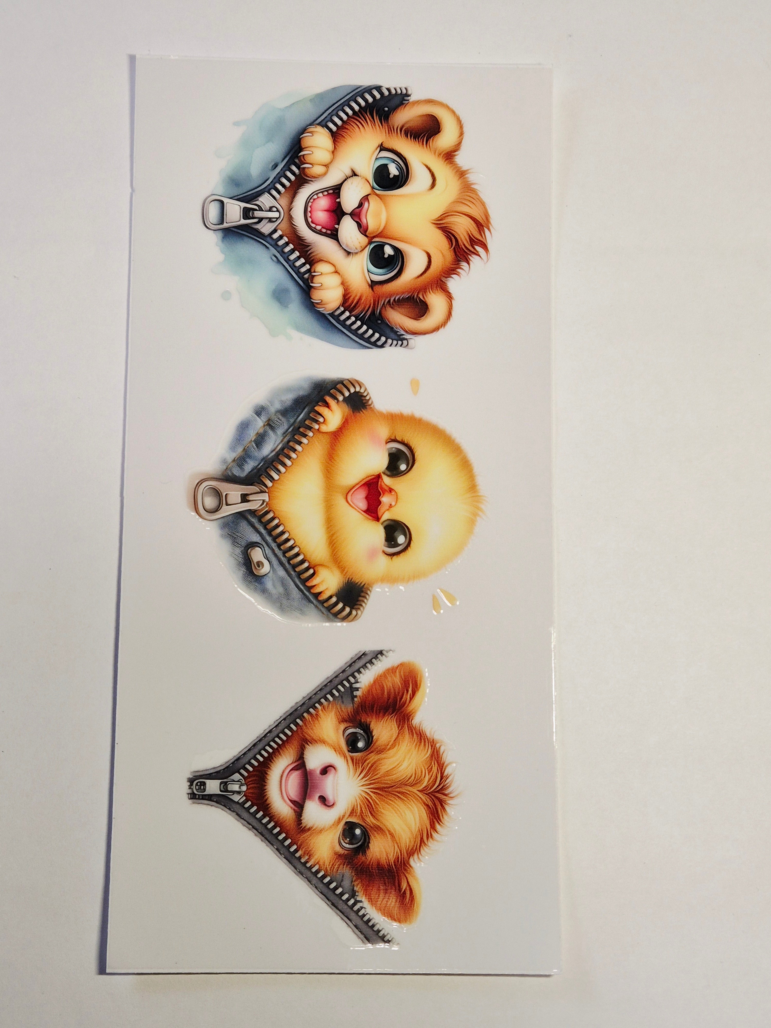 Sticker Tiere Reissverschluss 105