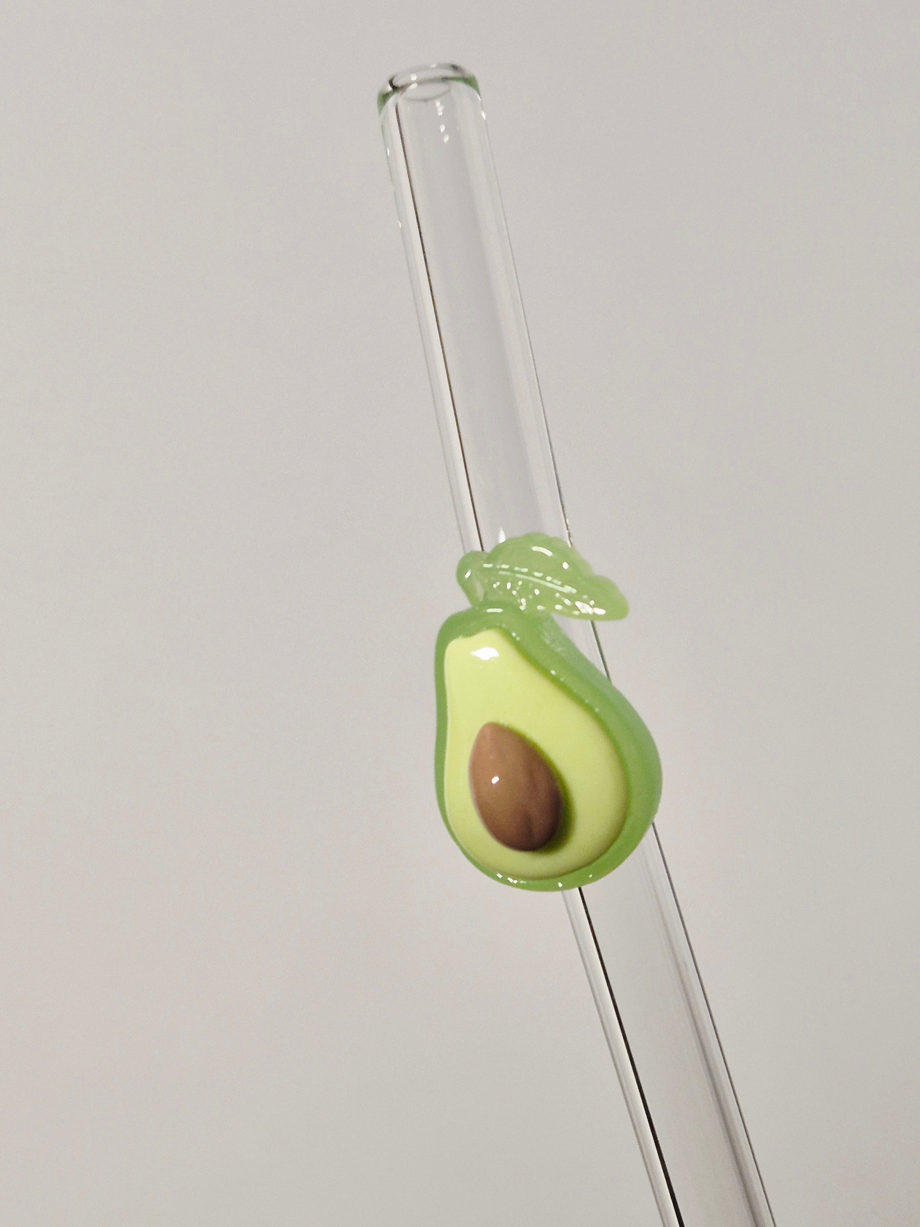 Glasstrohhalm Avocado