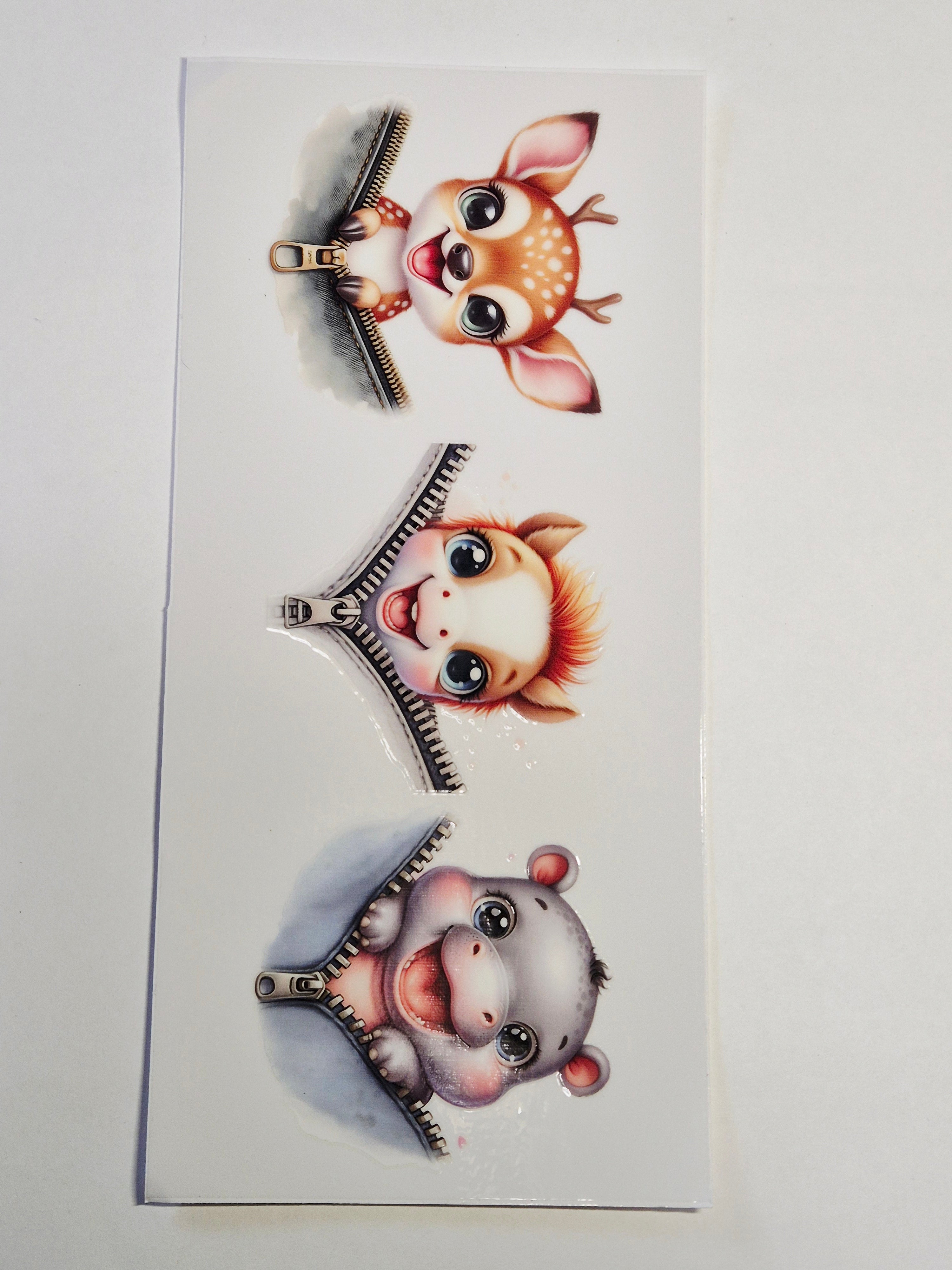 Sticker Tiere Reissverschluss 108