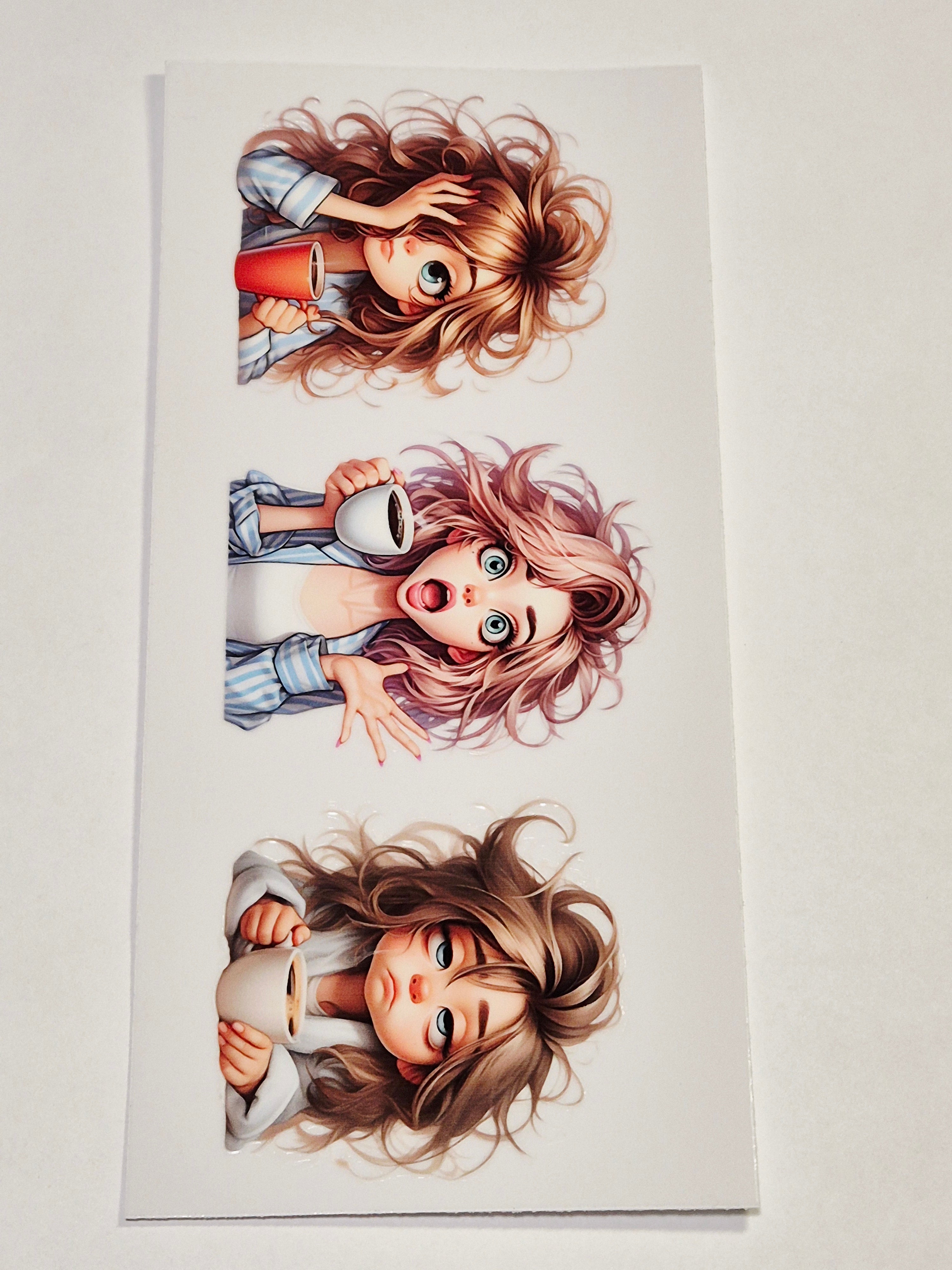 Sticker Frau Crazy Verrückt 49