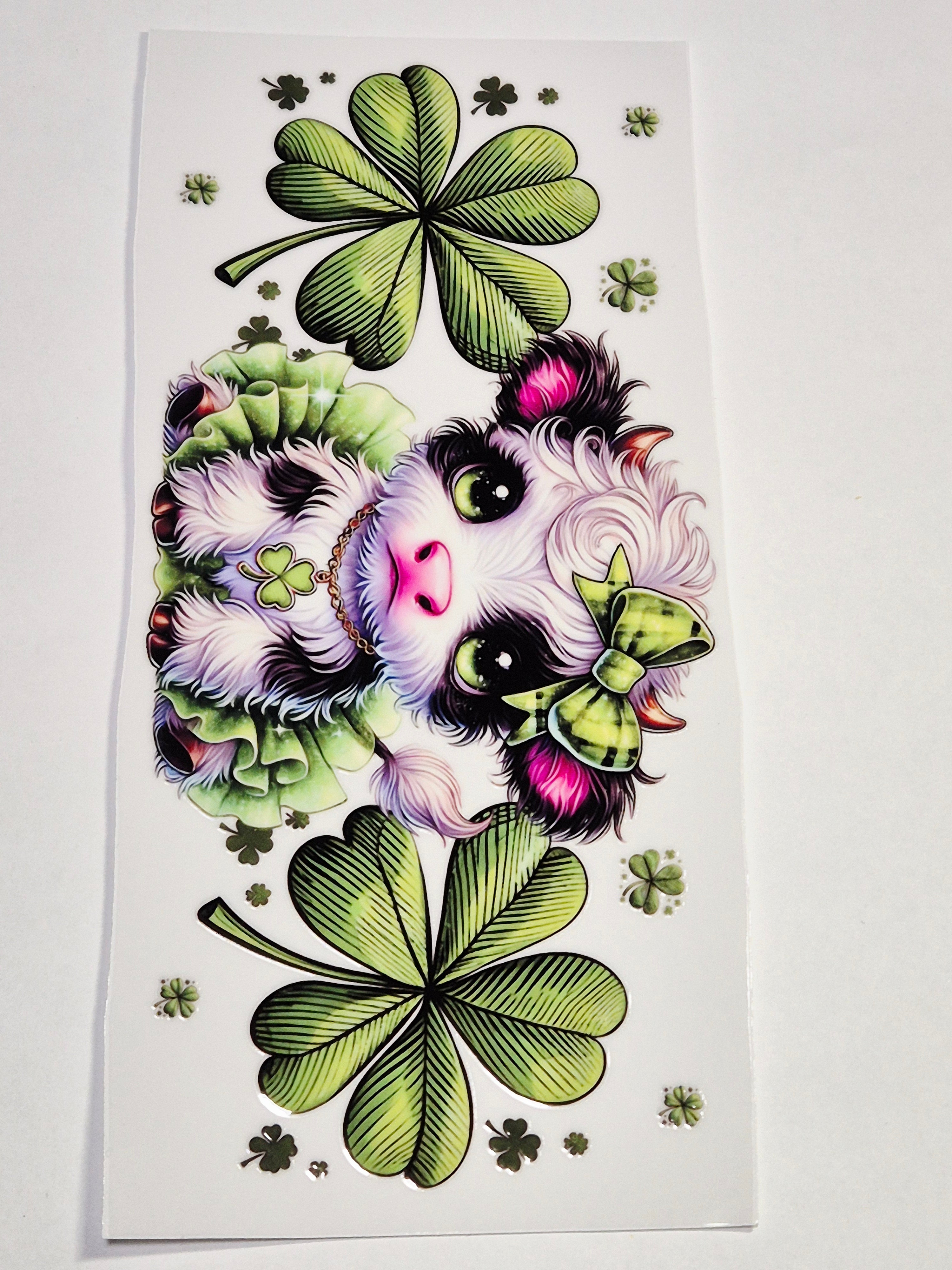 Sticker Kuh Kleeblatt Glück Silvester 27