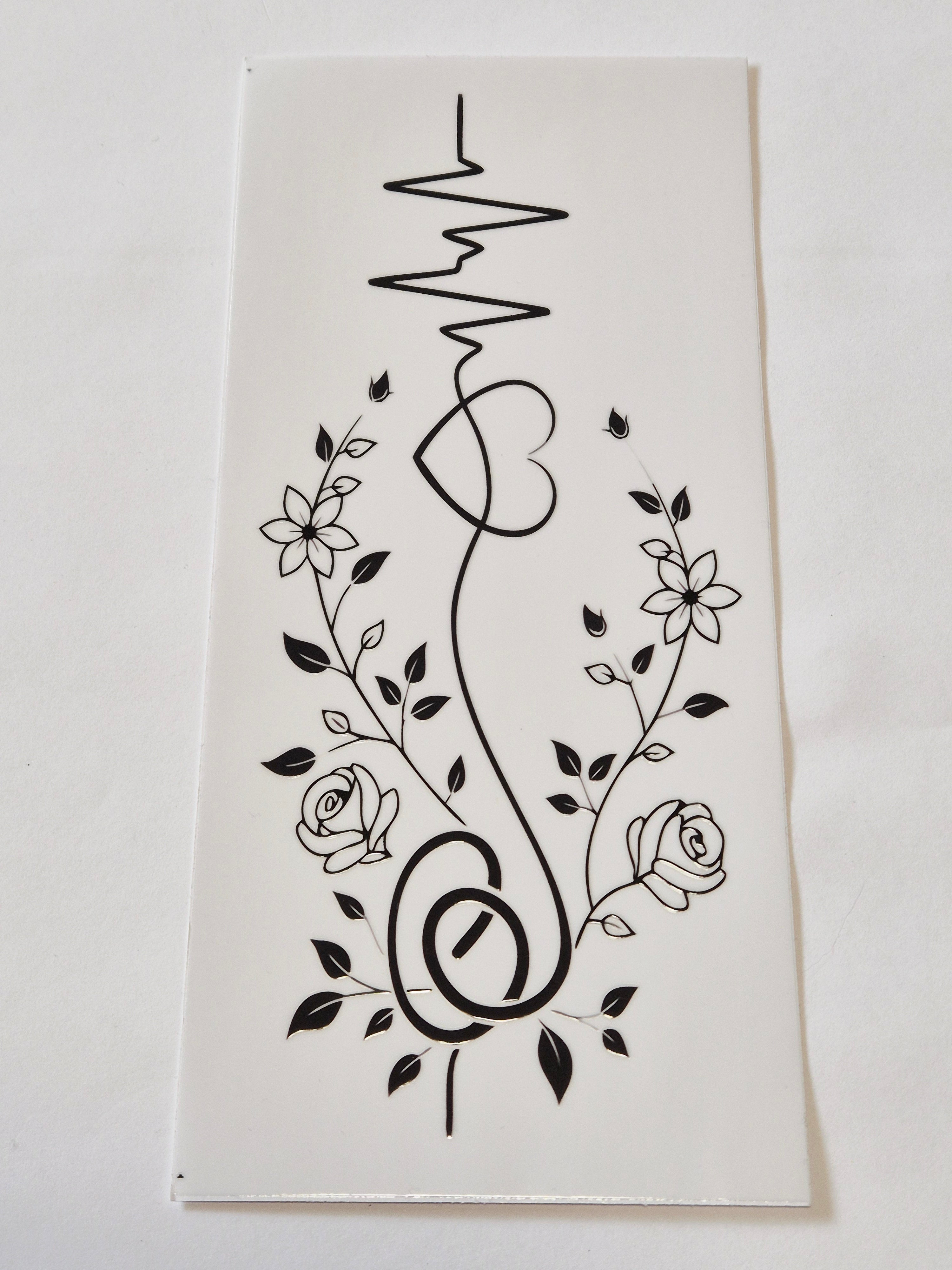 Sticker Herz / Blumen 105