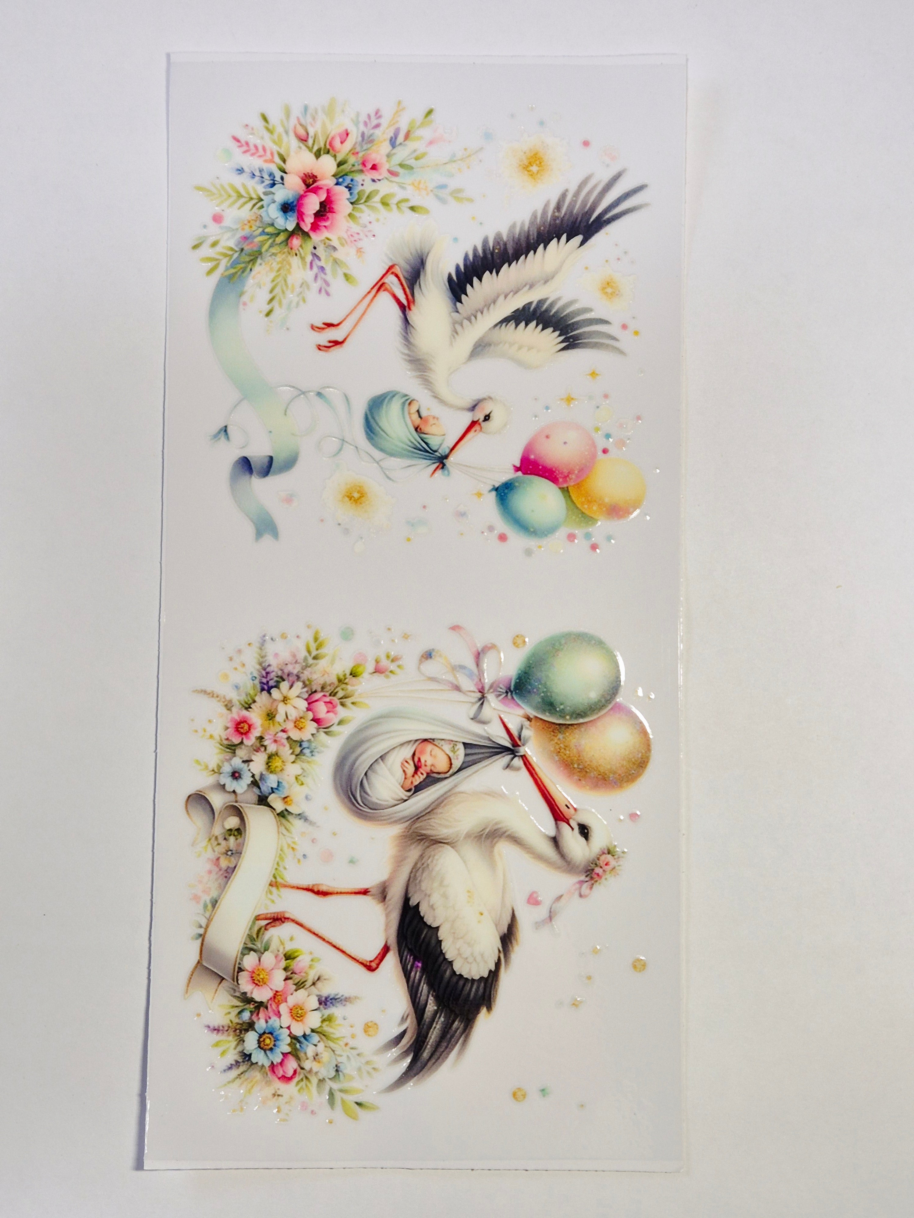 Sticker Storch / Geburt 52