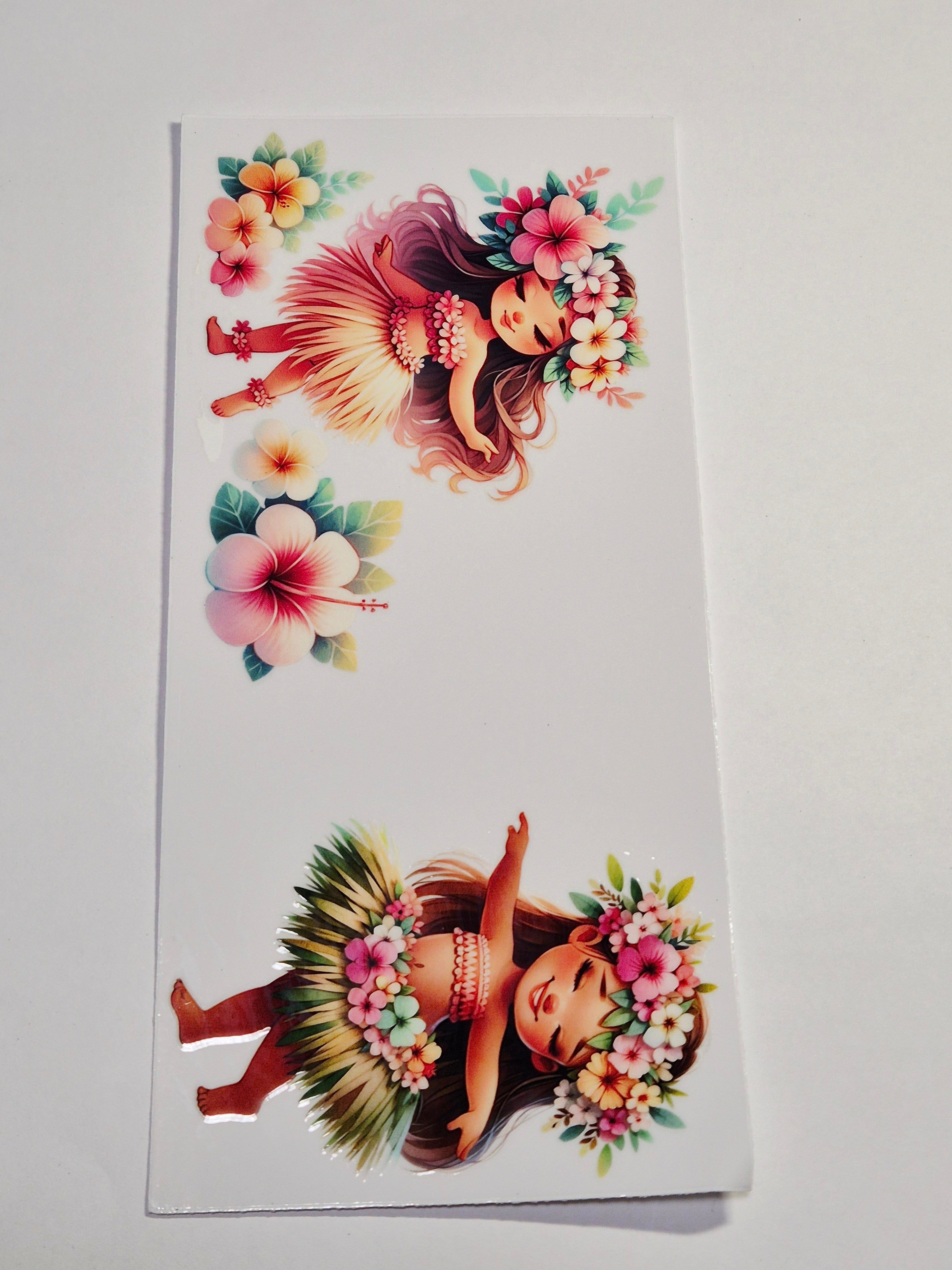 Sticker Hawai Mädchen 66