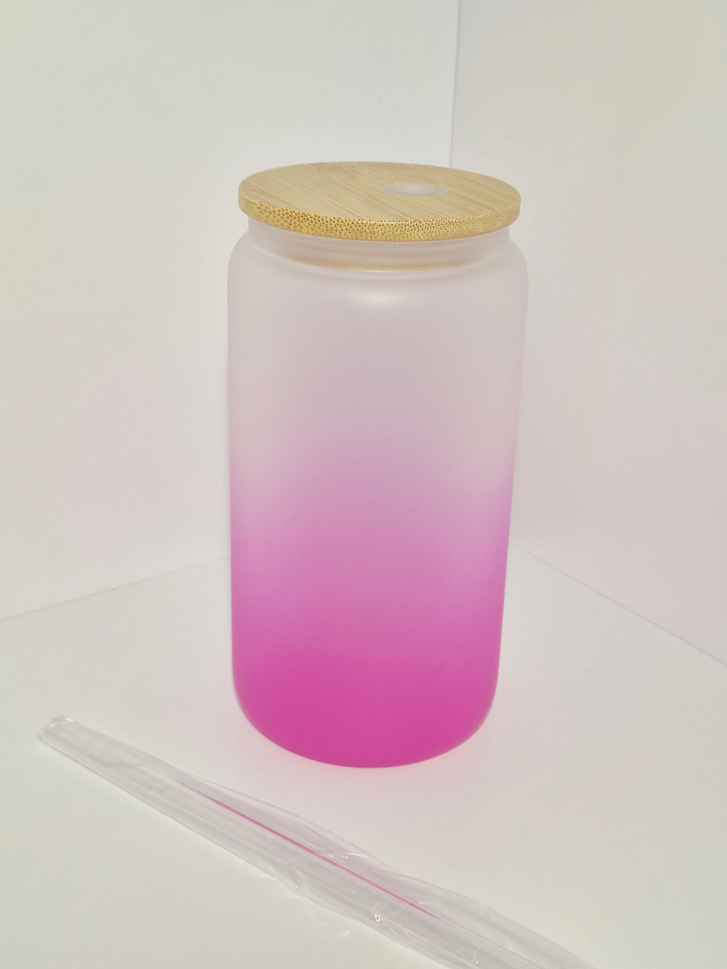 Trinkglas im Ombre Style  Pink