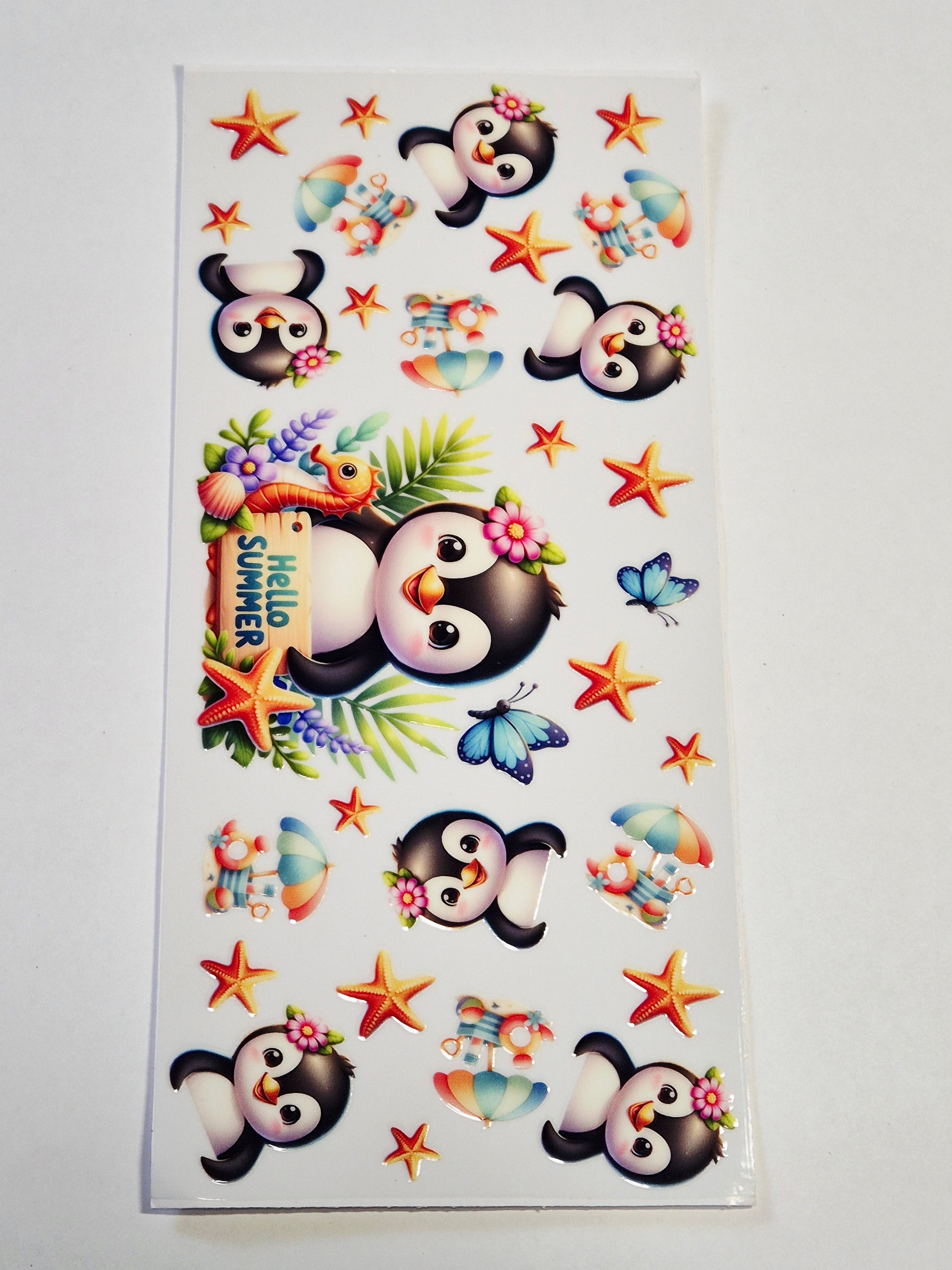 Sticker Meer Pinguin Sommer 15