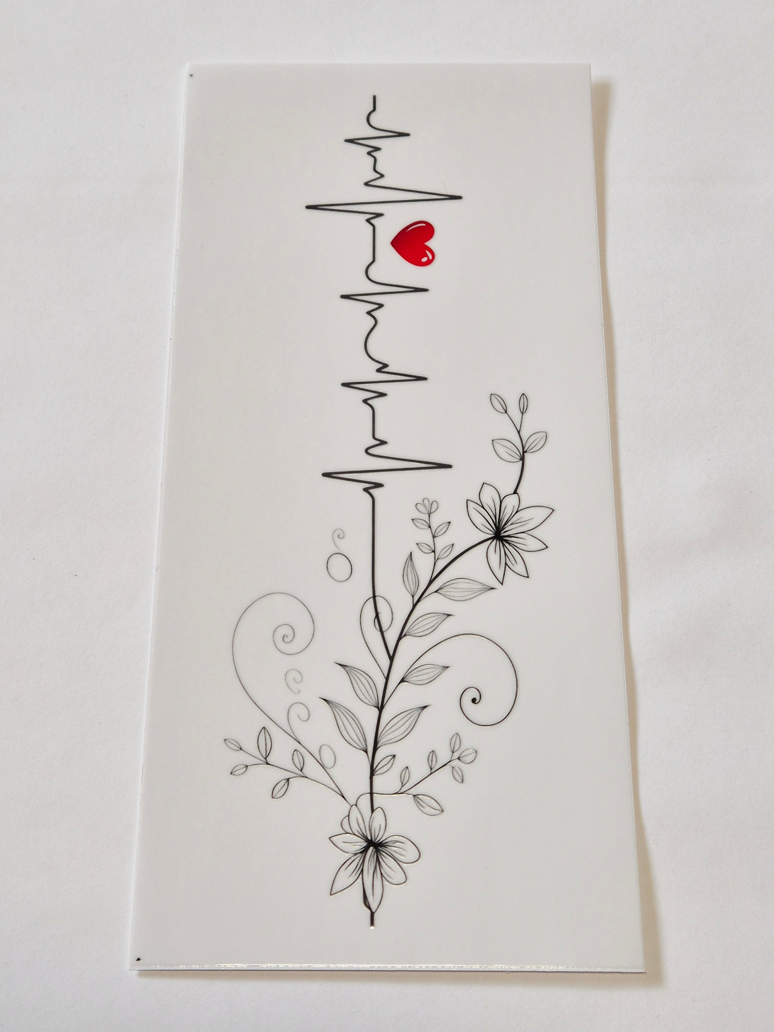 Sticker Blumen / Herzschlag 107