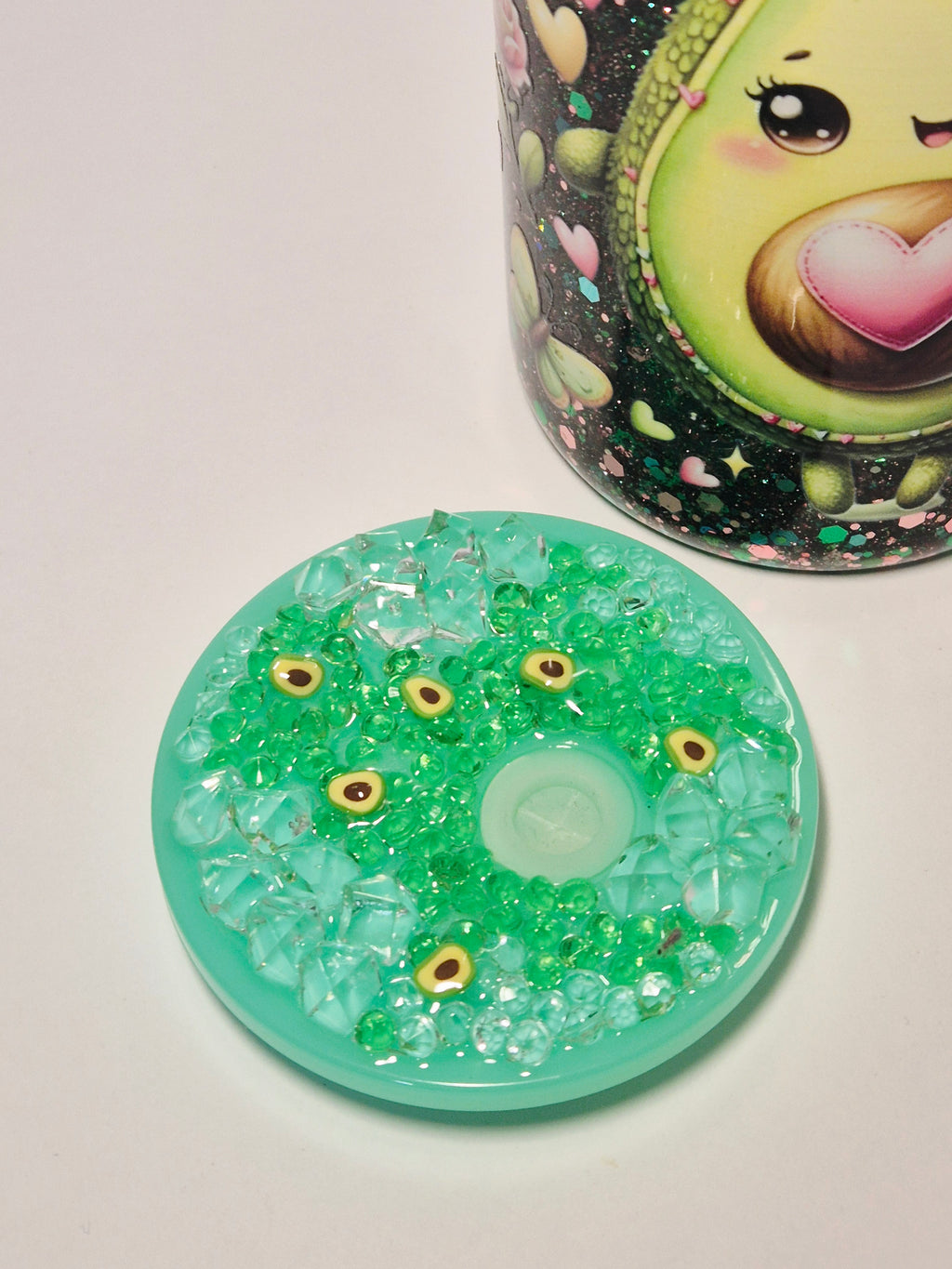 Glitzer Trinkbecher Avocado