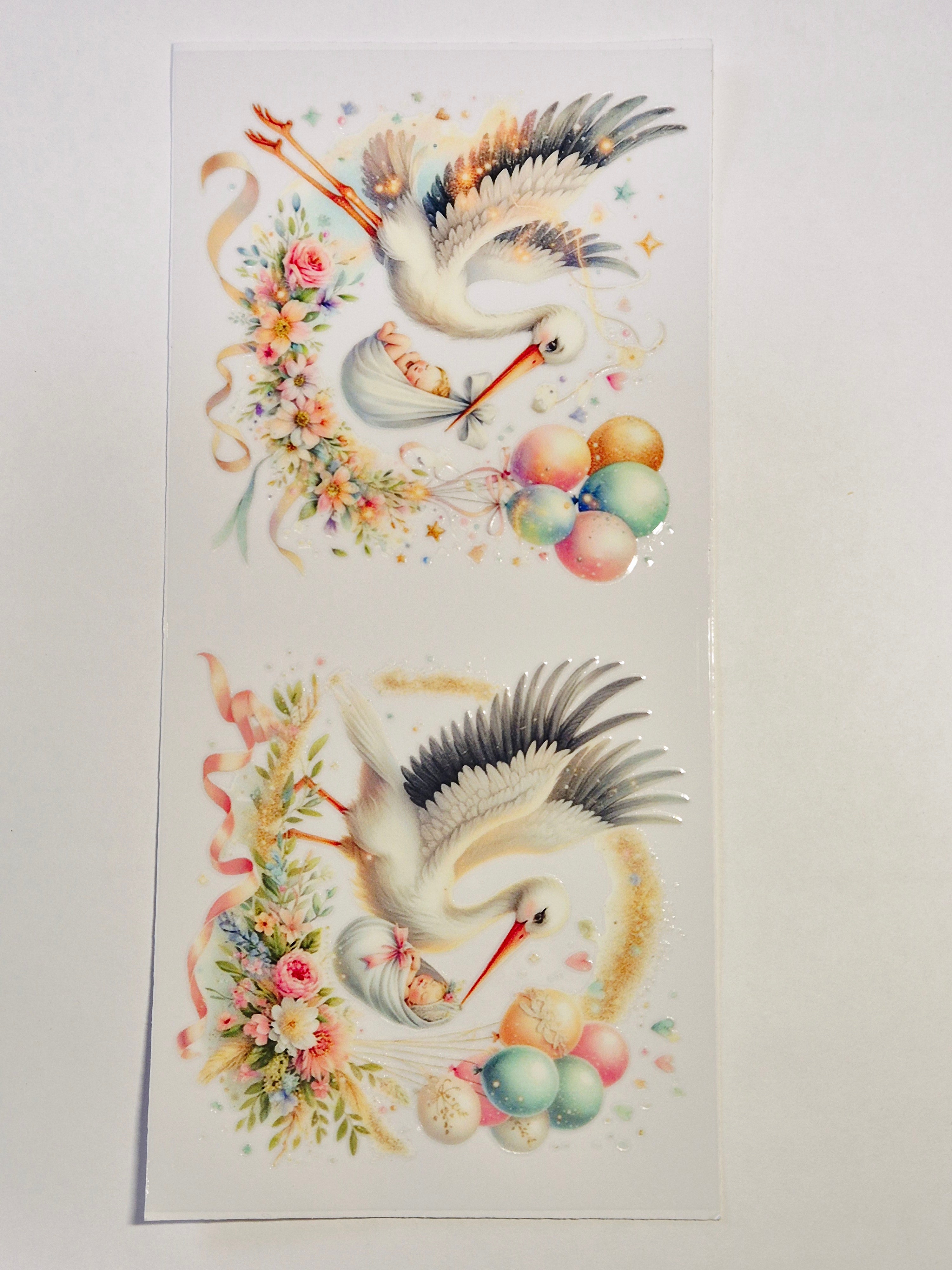 Sticker Storch / Geburt 54