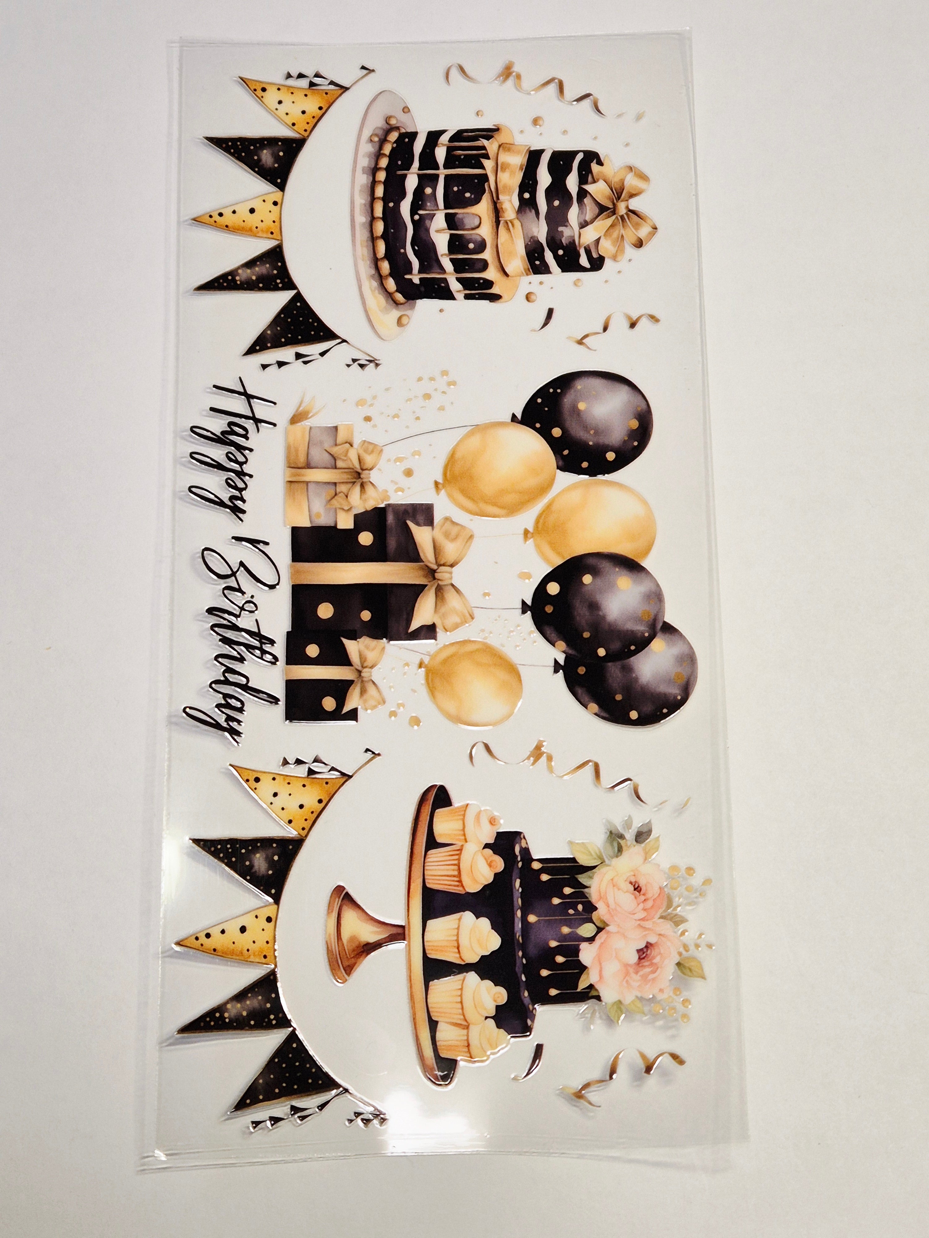 Sticker Geburtstag Happy Birthday 43