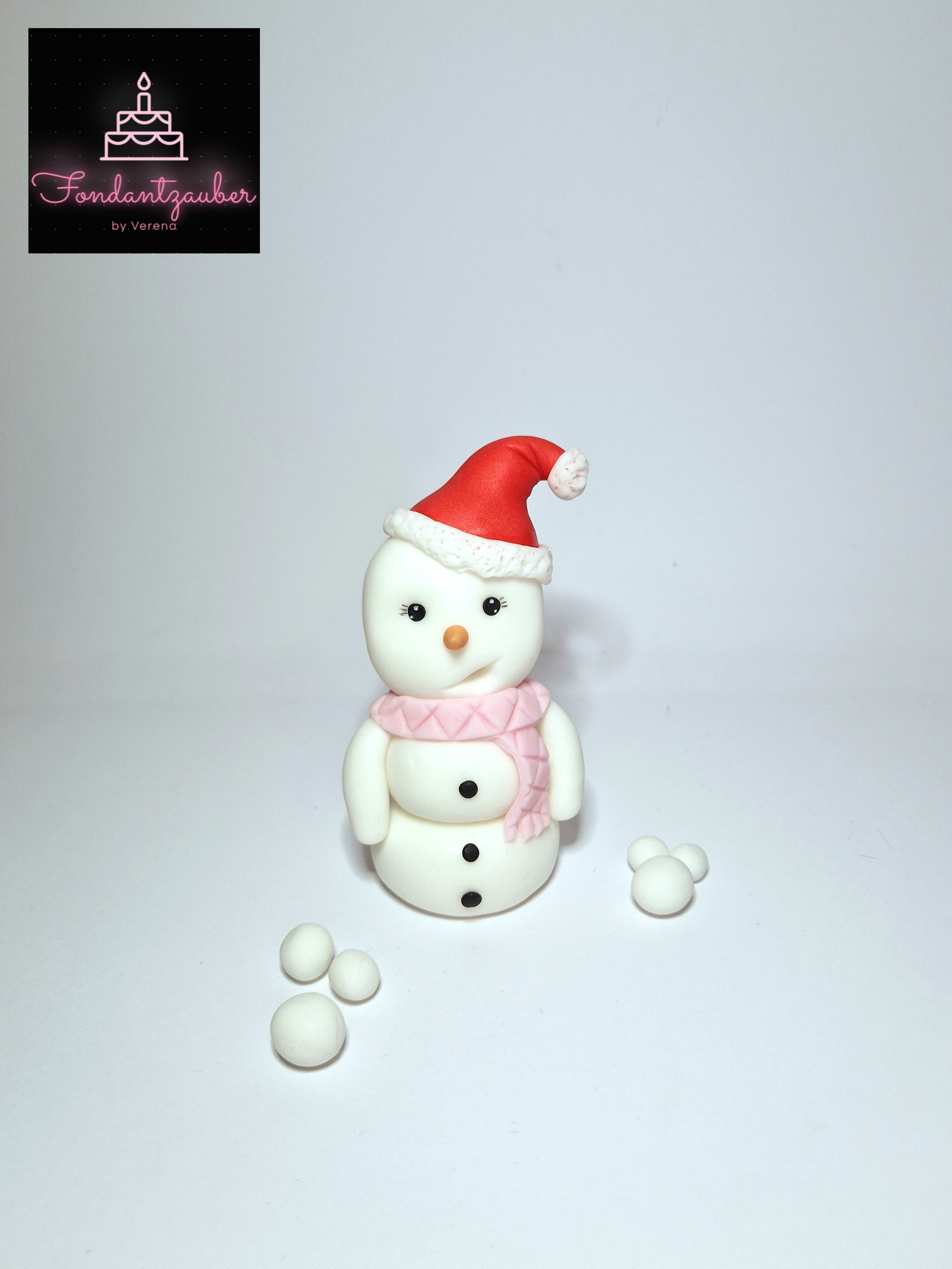 Fondantfigur Schneefrau , Tortendeko