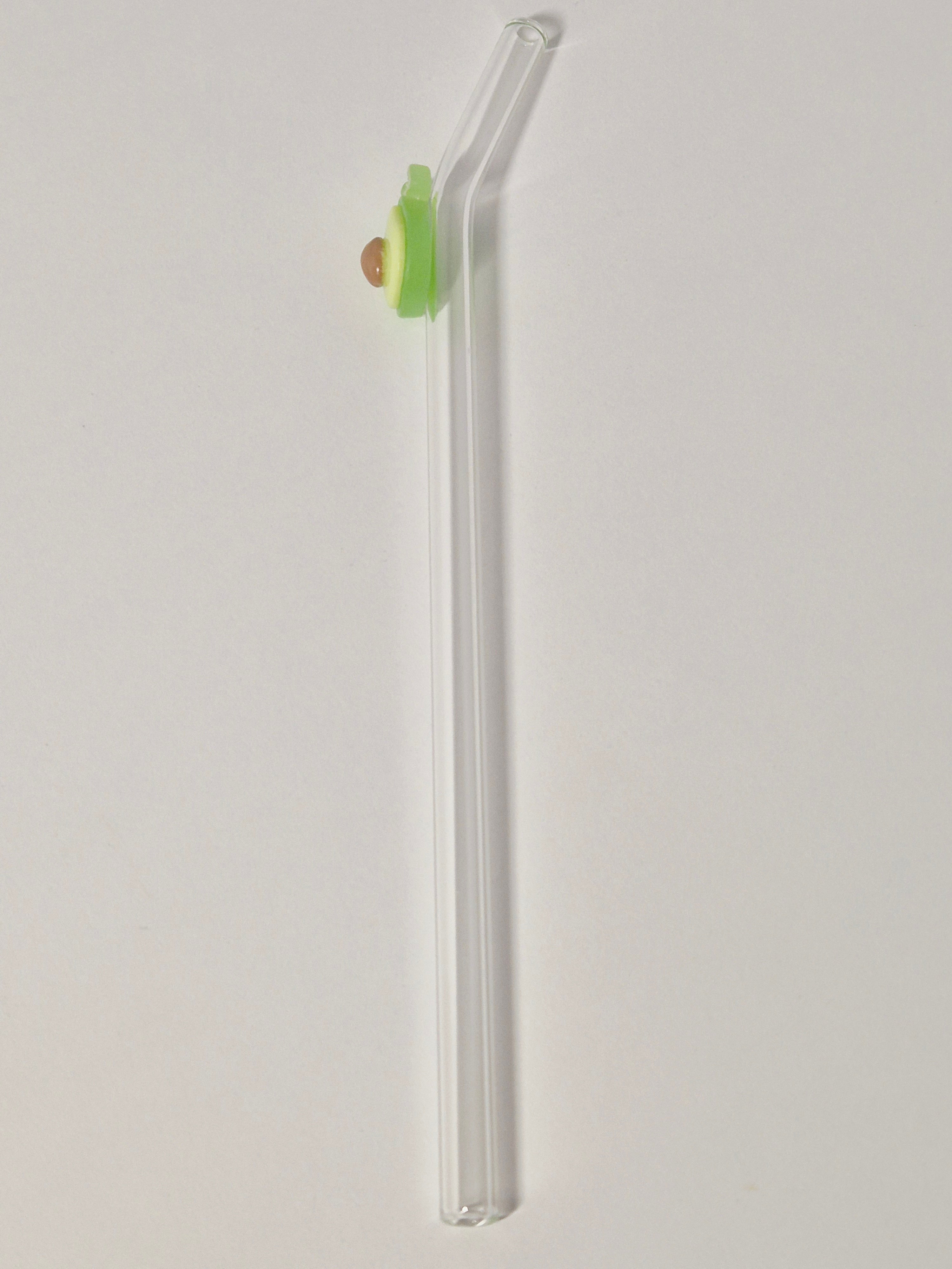 Glasstrohhalm Avocado