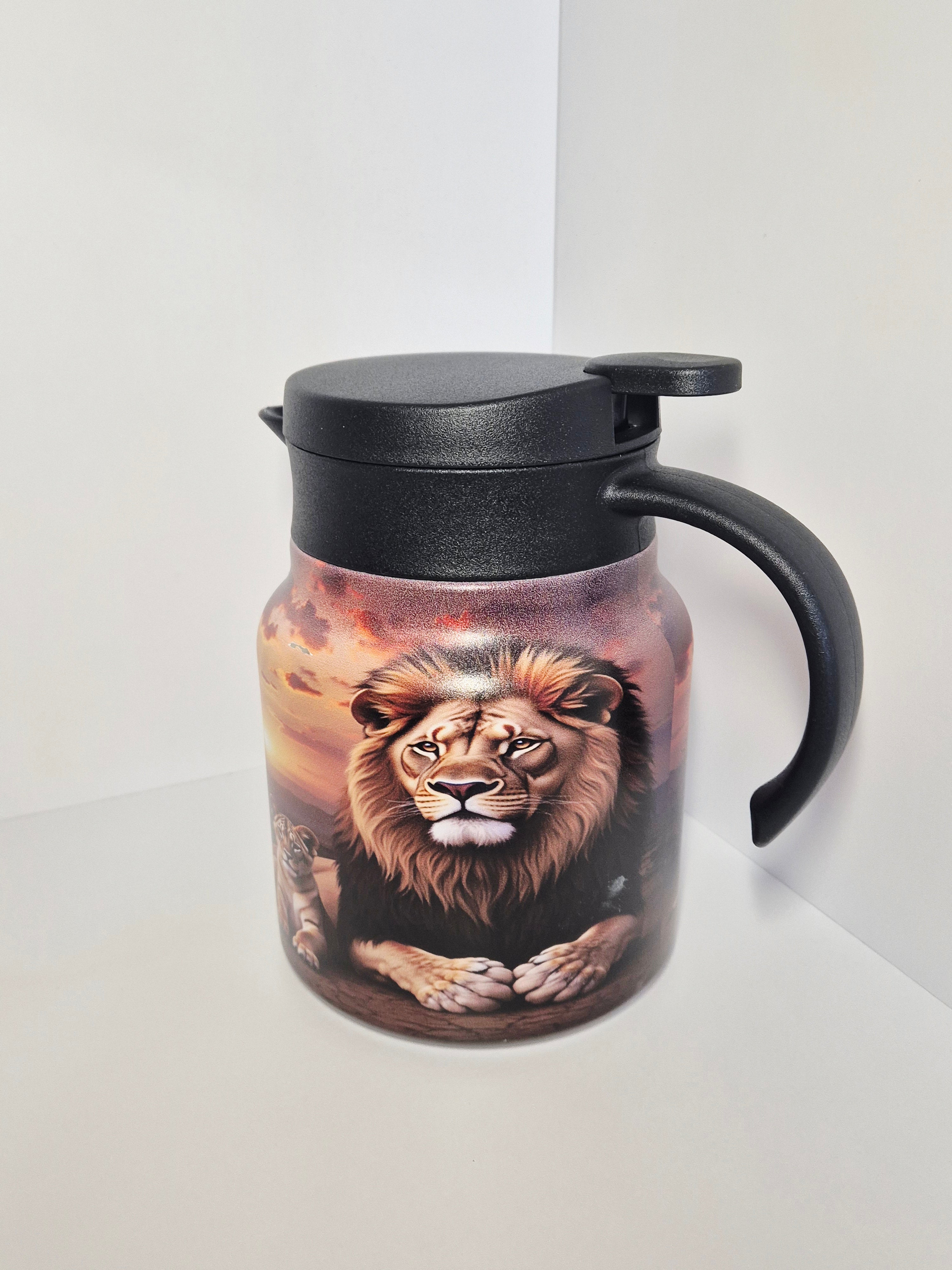 1 Liter Edelstahl Isolierkanne Löwe