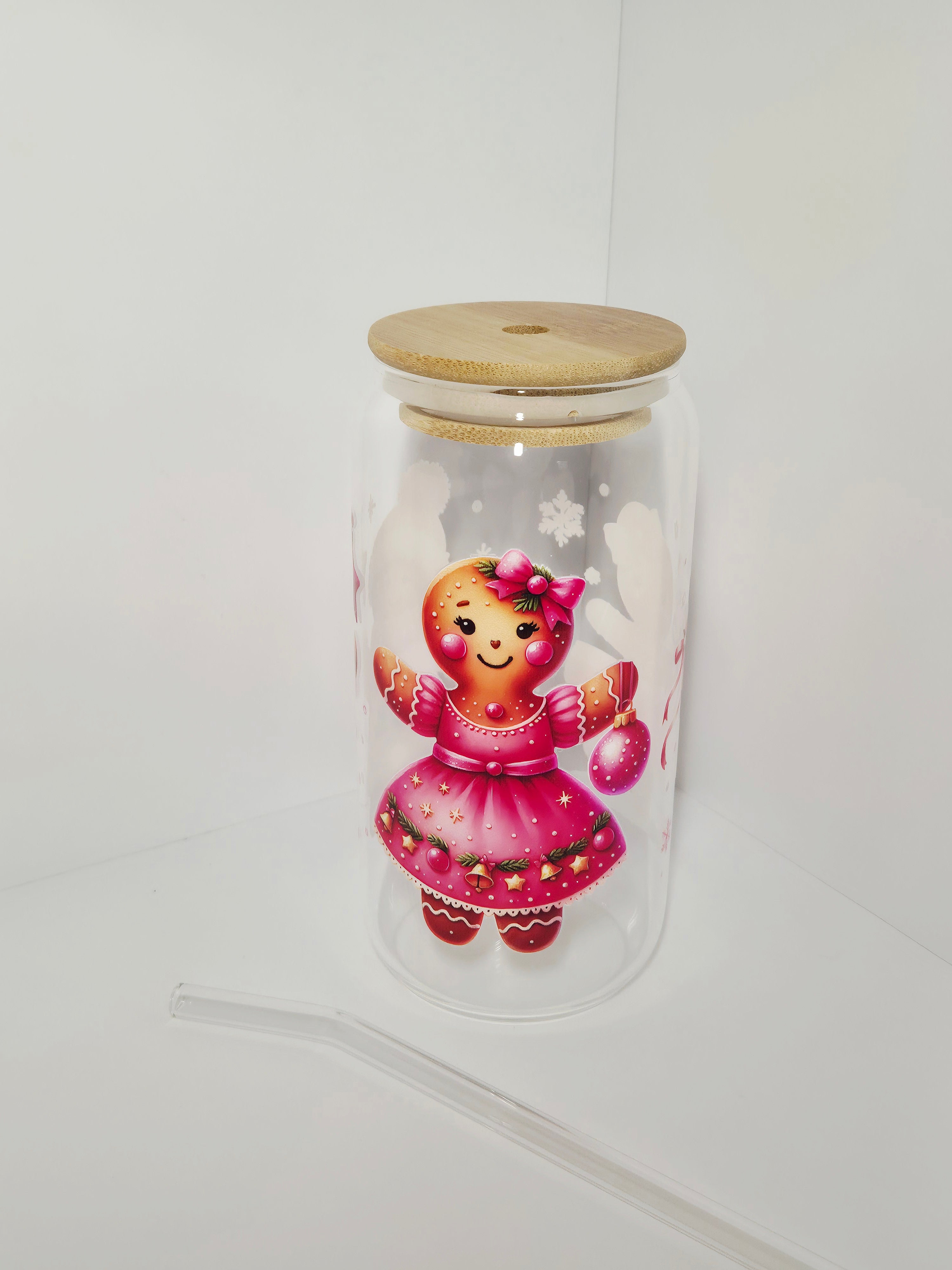 Weihnachtstrinkglas Lebkuchen Mädchen