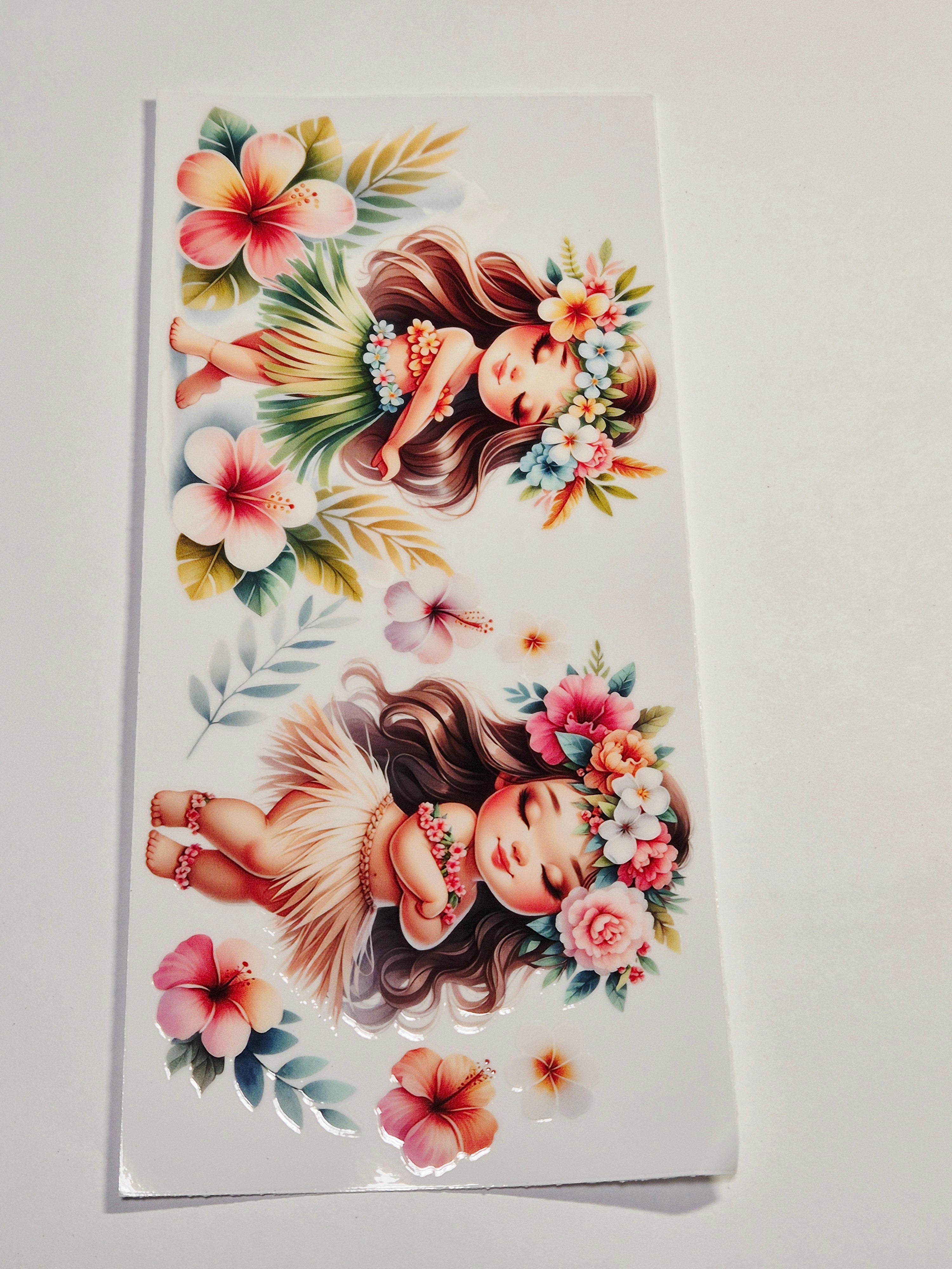 Sticker Hawai Mädchen 67