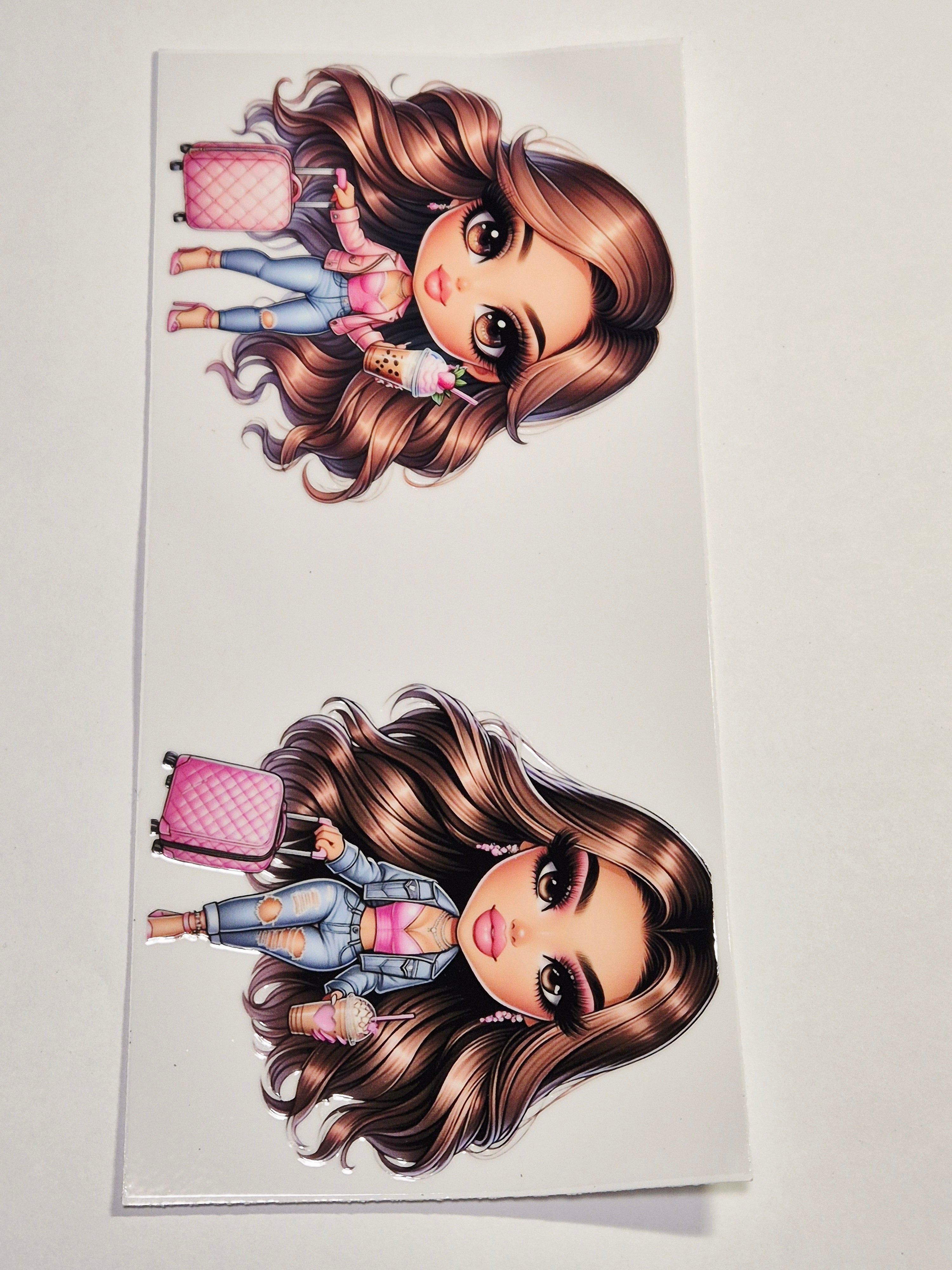 Sticker Schickes Mädchen 71